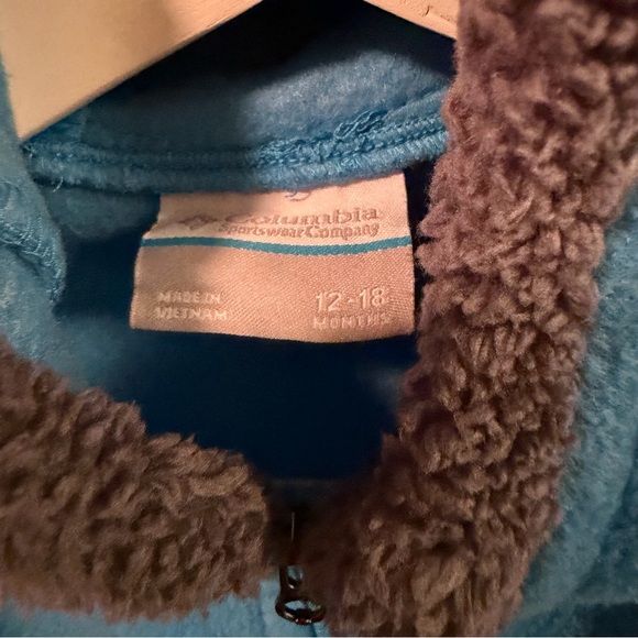 Columbia Baby Fleece Bunting Suit – 12–18 Months – Blue Sherpa Hood - Picture 2 of 10